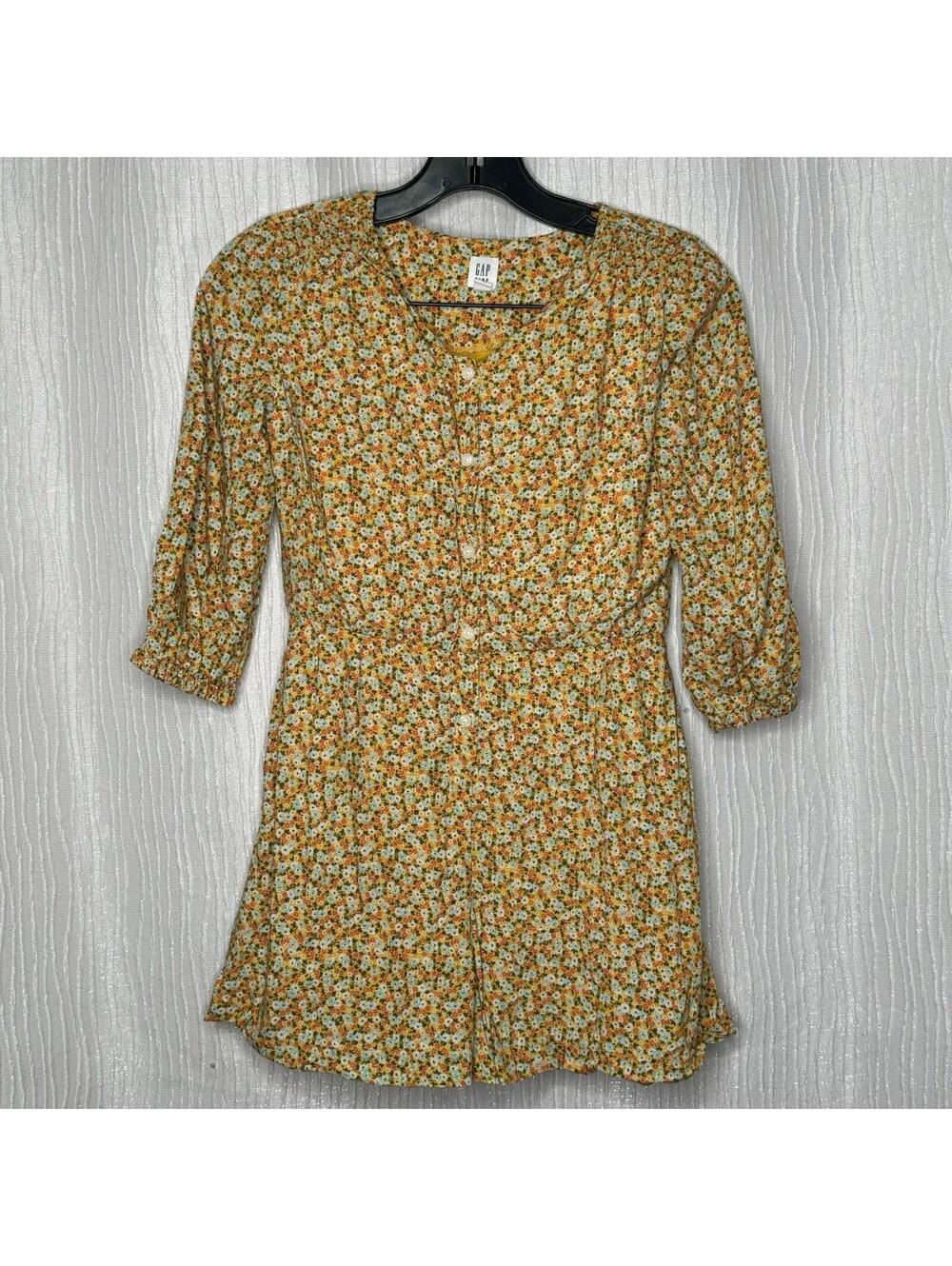 Gap Floral Longsleeved Shorts Romper With Pockets